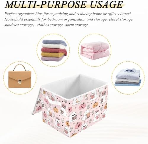 Bolaz Halloween Ghost Pumpkin Pink Storage Bins - Image 7
