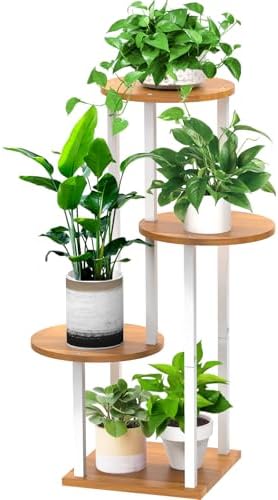 4 Tier Plant Stand Indoor Corner Tall Shelf by YOCOMEY
