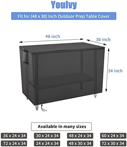 Outdoor Prep Table Cover for Metal BBQ Cart Table - Image 3