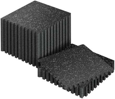 SUPERJARE 0.56'' Thick 120 Sq Ft Rubber Top Gym Flooring by SUPERJARE