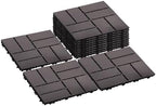 12 PCS Plastic Interlocking Patio Deck Tiles by SAILARYPatioFurniture
