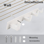 Coat Rack, Heavy Duty Stainless Steel 4 Tri Coat Hook Hanger, Wall Mounted - Image 6