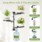 iDavosic.ly Wall Plant Holder, Rotating Floating Window Shelf, 3-Tier Black - Image 4