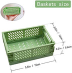 4 Pack Mini Foldable Plastic Small Baskets - Image 6
