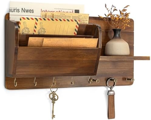 Rebee Vision Pine Wood Key Holder Wall Mount by REBEEVISION