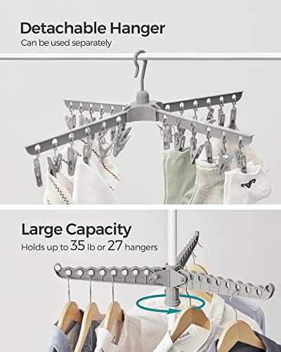 SONGMICS Clothes Drying Rack, 72.8-Inch Drying Rack, 3 Rotatable Arms - Image 4