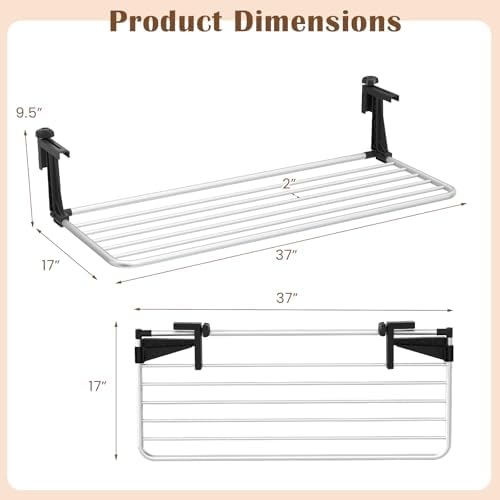 Tangkula Portable Clothes Drying Rack - Image 4