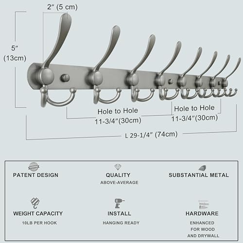 Dseap Coat Rack Wall Mount - Image 6