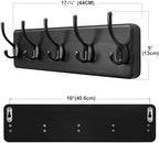 SKOLOO Rustic Coat Rack Wall Mount, 5 Hooks, 17 Inch, Solid Wood - Image 6