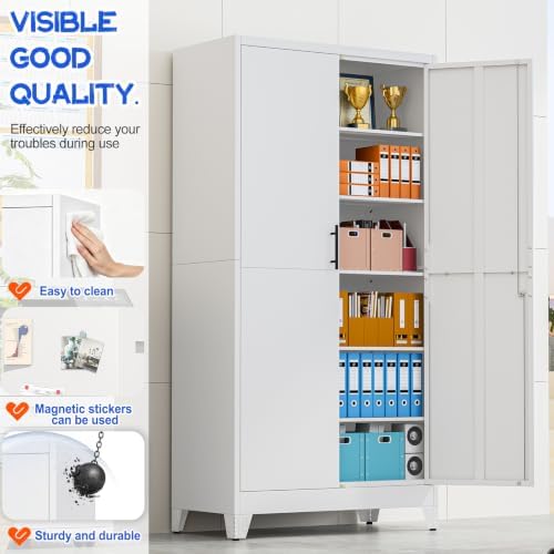 GAIOUS 79" Tall Metal Storage Cabinet - Image 3