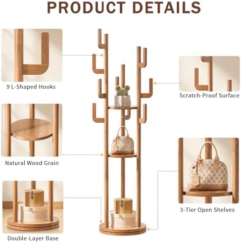 Yoobure Rotary Coat Rack Freestanding - Image 5