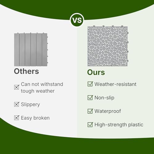 Rovibek 60PCS Plastic Interlocking Deck Tiles - Image 7