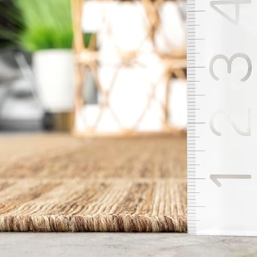 nuLOOM Asha Light Brown Bordered Indoor/Outdoor Area Rug - Image 4