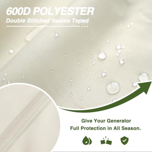 Porch Shield Generator Cover for 5000-12000W, Light Tan - Image 4