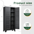 Letaya 72" H Metal Storage Cabinet - Image 2