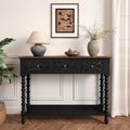 Console Table with 3 Vintage Carved Drawers by MeetSurmorn