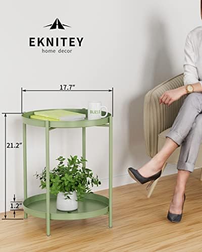 EKNITEY 2 Tier End Table - Image 3