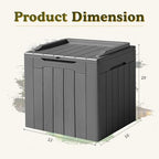 Devoko 31 Gallon Waterproof Outdoor Storage Box Resin Deck Box Lockable and UV - Image 6