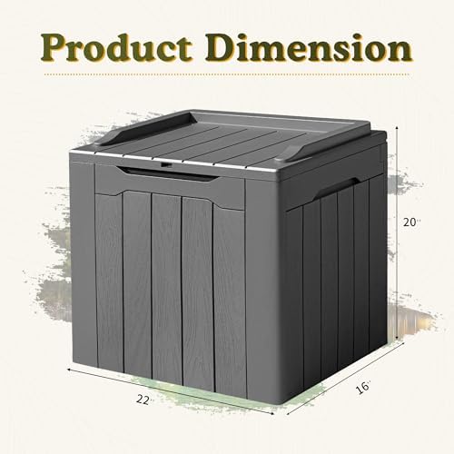 Devoko 31 Gallon Waterproof Outdoor Storage Box Resin Deck Box Lockable and UV - Image 6