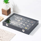 Coward Ring Earring Jewelry Organizer Box, 35 Grids Dustproof Display Holder - Image 4