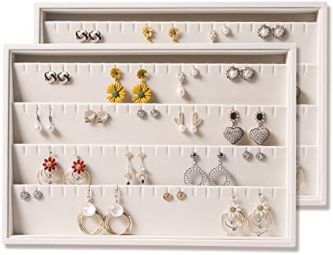 Coward 2PC Stackable Earring Tray Drawer Jewelry Holder Organizer Box Storage by FocusOnJewelryDisplay15yrs