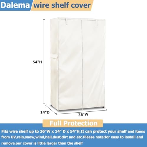 Wire Rack Covers, Heavy Duty 600D Dustproof Waterproof Storage Rack Covers - Image 2