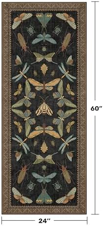 2x5 Black Washable Kitchen Runner Rugs Non Skid Washable - Image 2