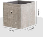 Foldable Storage Cubes Bins, 11 Inch Cloth Storage Cube Fabric Storage Box - Image 2