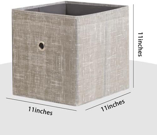 Foldable Storage Cubes Bins, 11 Inch Cloth Storage Cube Fabric Storage Box - Image 2