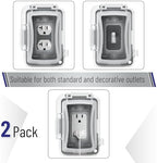 Bates Choice Weatherproof Electrical Outlet Cover, 2 Pack, Outdoor Outlet Cover - Image 2