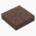 44 Pack Interlocking Deck Tiles, 12x12 Inch Modern Plastic Outdoor Flooring by Unknown