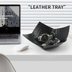 KINIVA 2 Pack PU Leather Jewelry Valet Tray - Image 2