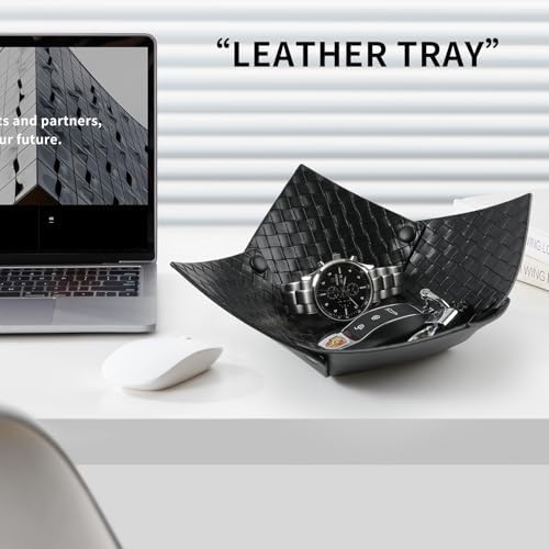 KINIVA 2 Pack PU Leather Jewelry Valet Tray - Image 2