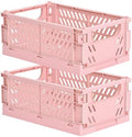 HUUSMOT 2-Pack Collapsible Plastic Storage Baskets, 9.8"x6.5"x3.8" by HUUSMOT
