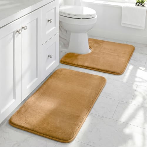 HUXMEYSON Bathroom Rugs Sets 2 Piece, Non-Slip & Quick Dry Bath Mat Set by HUXMEYSON