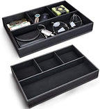 GORESE 2 Pieces Faux Leather Valet Tray by GORESE