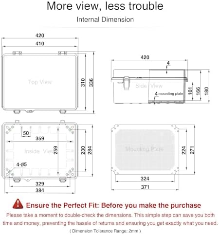 QILIPSU Waterproof Junction Box IP67 Outdoor Plastic Electrical Project - Image 6