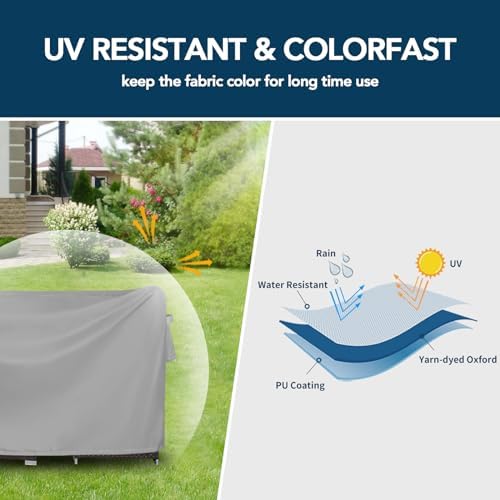 Easy-Going Rectangle Patio Furniture Cover Waterproof Outdoor Dining Table and - Image 3
