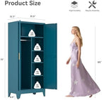 Bevivog 71" Metal Storage Cabinet, Tall Utility Closet Cabinet - Image 3