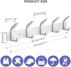 Coat Rack Wall Mounted, 5 Coat Hooks - Image 2