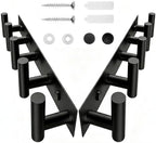 Black Coat Wall Mounted Rack by HUAAOTIAN