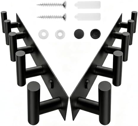 Black Coat Wall Mounted Rack by HUAAOTIAN