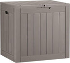 Outdoor Storage Box Waterproof, 32 Gallon Deck Box by WTFGO