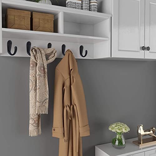 IBosins 20PCS Coat Hooks Wall Mounted Black Single Prong Robe Hook - Image 4
