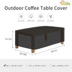 Easy-Going Rectangular Patio Coffee Table Cover UV Resistant Waterproof Outdoor - Image 6