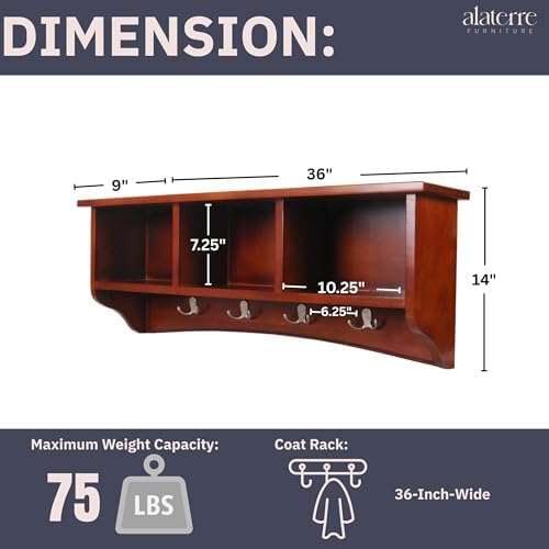 Alaterre Shaker Cottage Wall-Mounted Coat Rack - Image 3