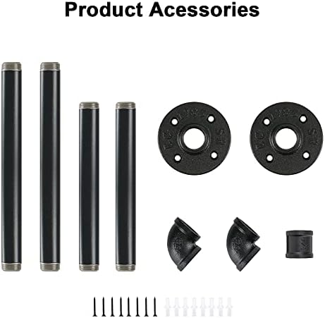 Industrial Iron Pipe Clothes Hanging Bar DIY Wall-Mounted Garment Rack Heavy - Image 6