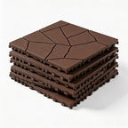 Interlocking Deck Tiles Outdoor Waterproof 44 Pack, Plastic Snap Together Patio by YumiMuasy