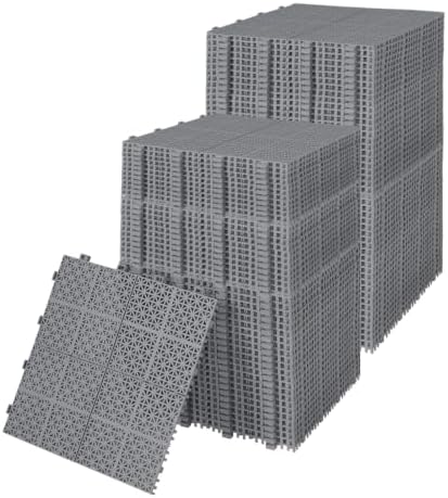 12” x 12” Modular Interlocking Cushion, 60 Pack Drainage Interlocking Floor by Unknown