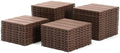 44 Pack Interlocking Deck Tiles, 12x12 Inch Modern Plastic Outdoor Flooring by Unknown